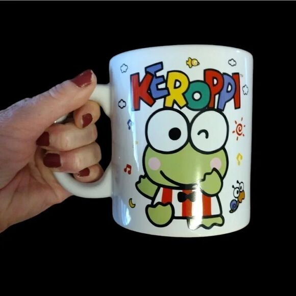 Sanrio KEROPPI White Colorful Double Print Ceramic Mug NWT - Picture 3 of 14